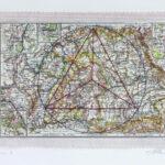 Quantum Communication 31 x 18 cm Fabric, map and thread - 2015