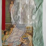 Lessons from Art History – Sex Sells 35 x 27 cm Book Illustration, art postcard, fabric and thread