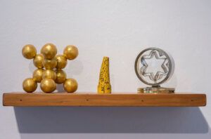 Shelf Nr 1 - Time and Space 2018. 14 x 45 x 20cm Found objects