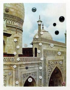 Taj Mahal 35 x 27 cm Book illustration, buttons and thread